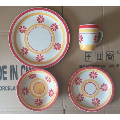 Stoneware 4 pcs dinner set