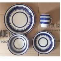 Stoneware 4 pcs dinner set